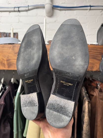 Saint Laurent ‘Jodhpur’ Charcoal Grey Suede Boots