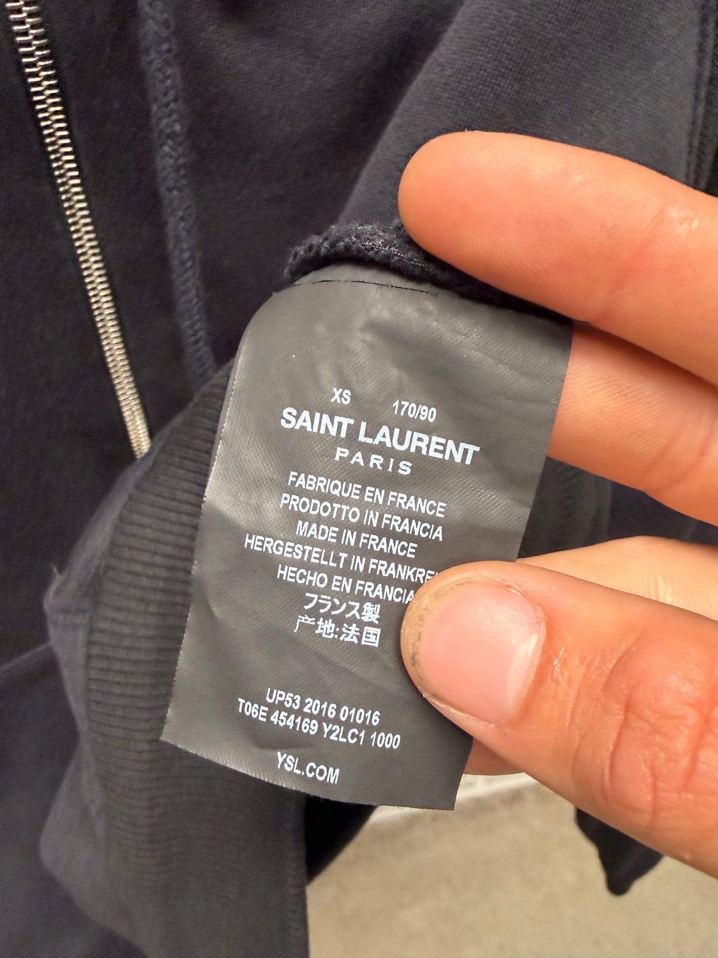 SS2017 Saint Laurent ‘Never Say Never’ Zip Up Hoodie