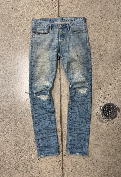 Hysteric Glamour ‘Barbed Wire’ Studded Skinny Jeans