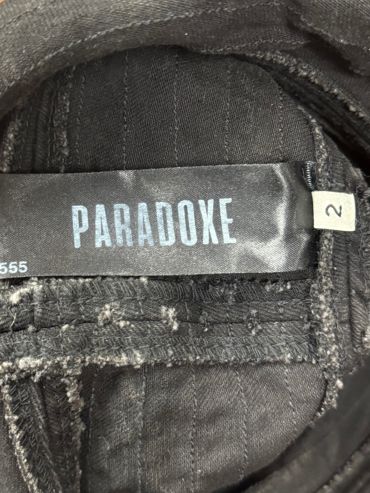 Paradoxe Paris Black Denim Distressed Bucket Hat