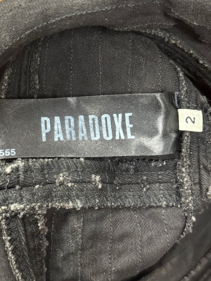 Paradoxe Paris Black Denim Distressed Bucket Hat