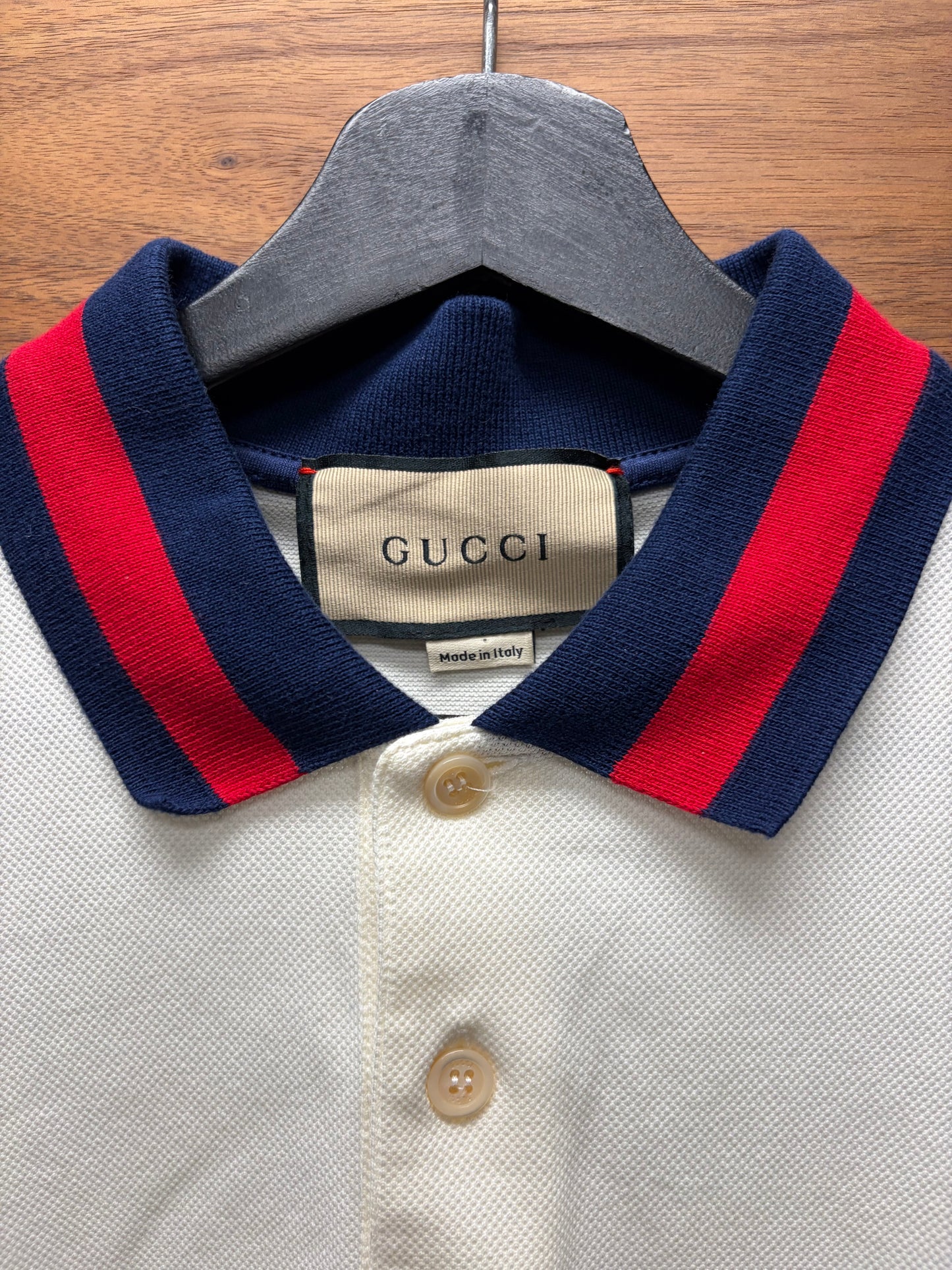 2024 Gucci ‘Piqué’ Color Blocked White Polo