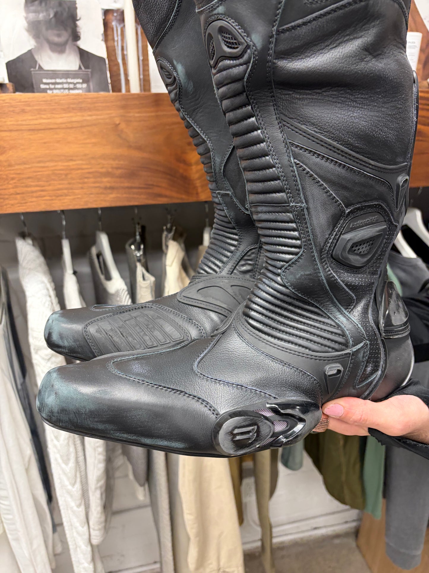 AW2023 Balenciaga ‘OTK’ Over the Knee Leather Biker Boots