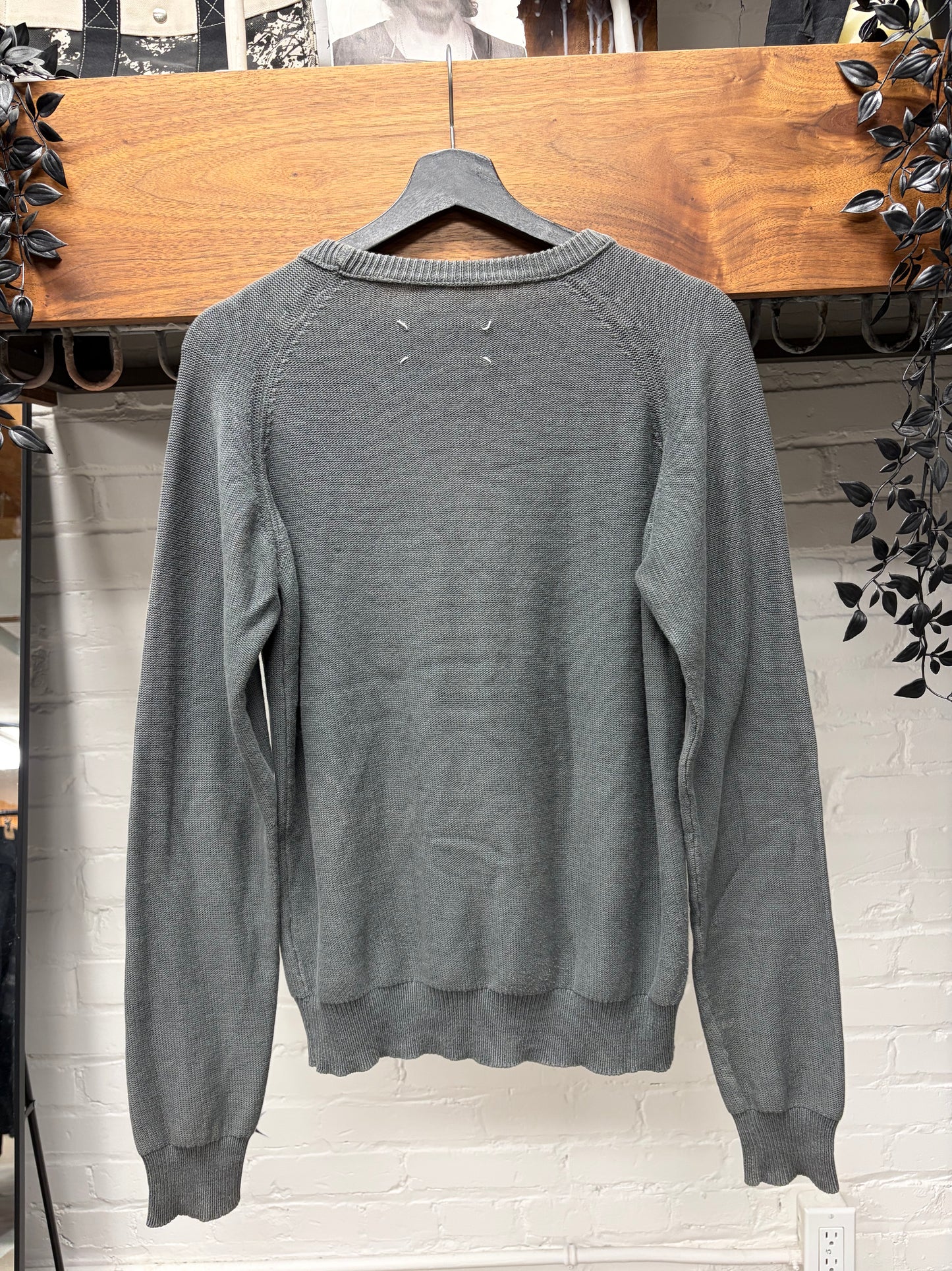 SS2006 Maison Martin Margiela ‘Help’ Distressed Grey Knitted Sweater