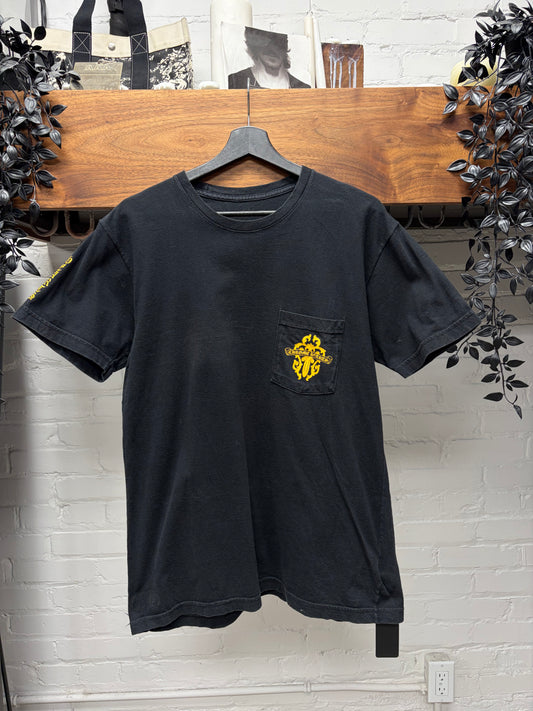 Vintage Chrome Hearts ‘Vine Dagger’ Black/Yellow Graphic T-Shirt