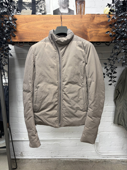 AW2017 Rick Owens ‘Glitter’ Mollino Zip Dust Brown Puffer Jacket