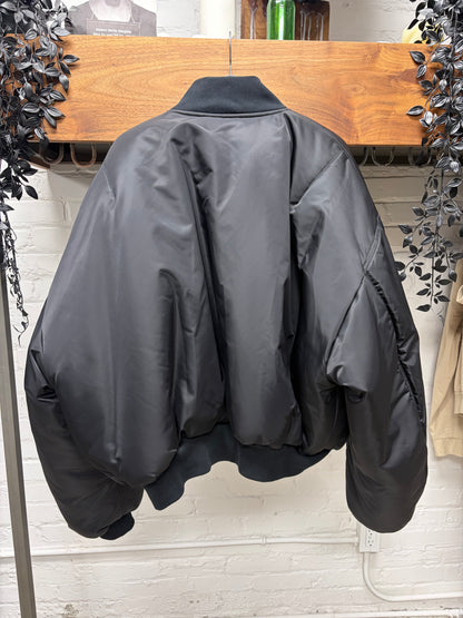 SS2023 Balenciaga Runway ‘Mudshow’ Padded Black Bomber Jacket