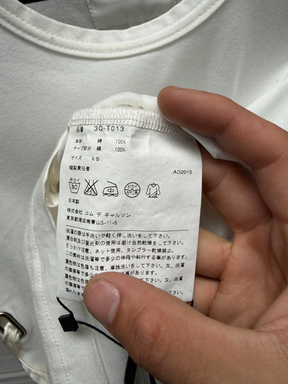 2015 Comme Des Garçons by Noir Kei Ninomaya White ‘Corset’ Cotton Tank Top