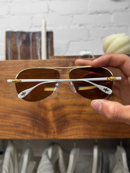 Chrome Hearts ‘Stains’ 18K Gold Aviator Sunglasses