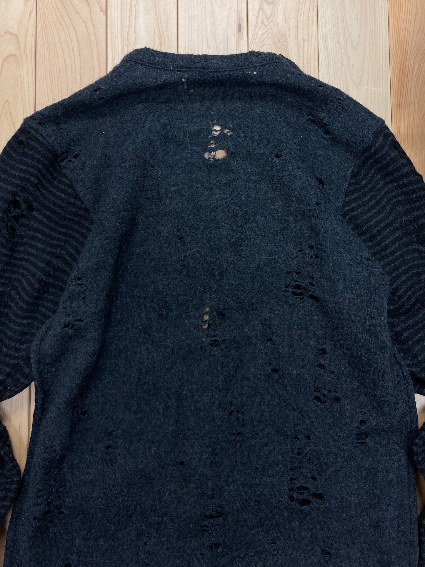 Mihara Yasuhiro Distressed Grunge Knit Cardigan