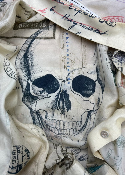 Alexander McQueen Letters to India Silk Button Down Shirt