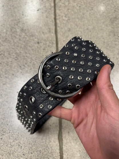 Saint Laurent Studded Lambskin Leather Belt
