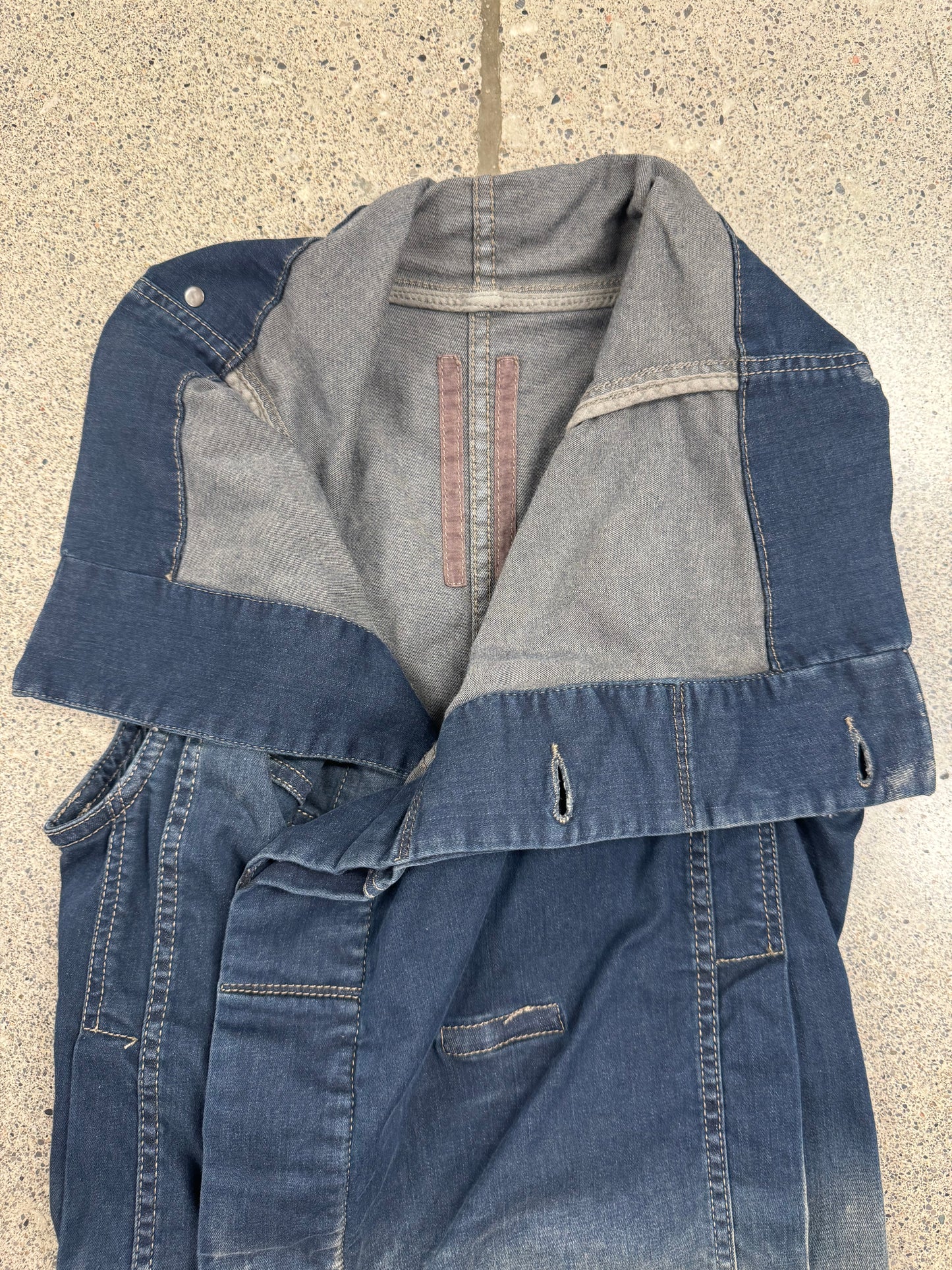 Rick Owens ‘Exploder’ DRKSHDW Blue Denim Vest