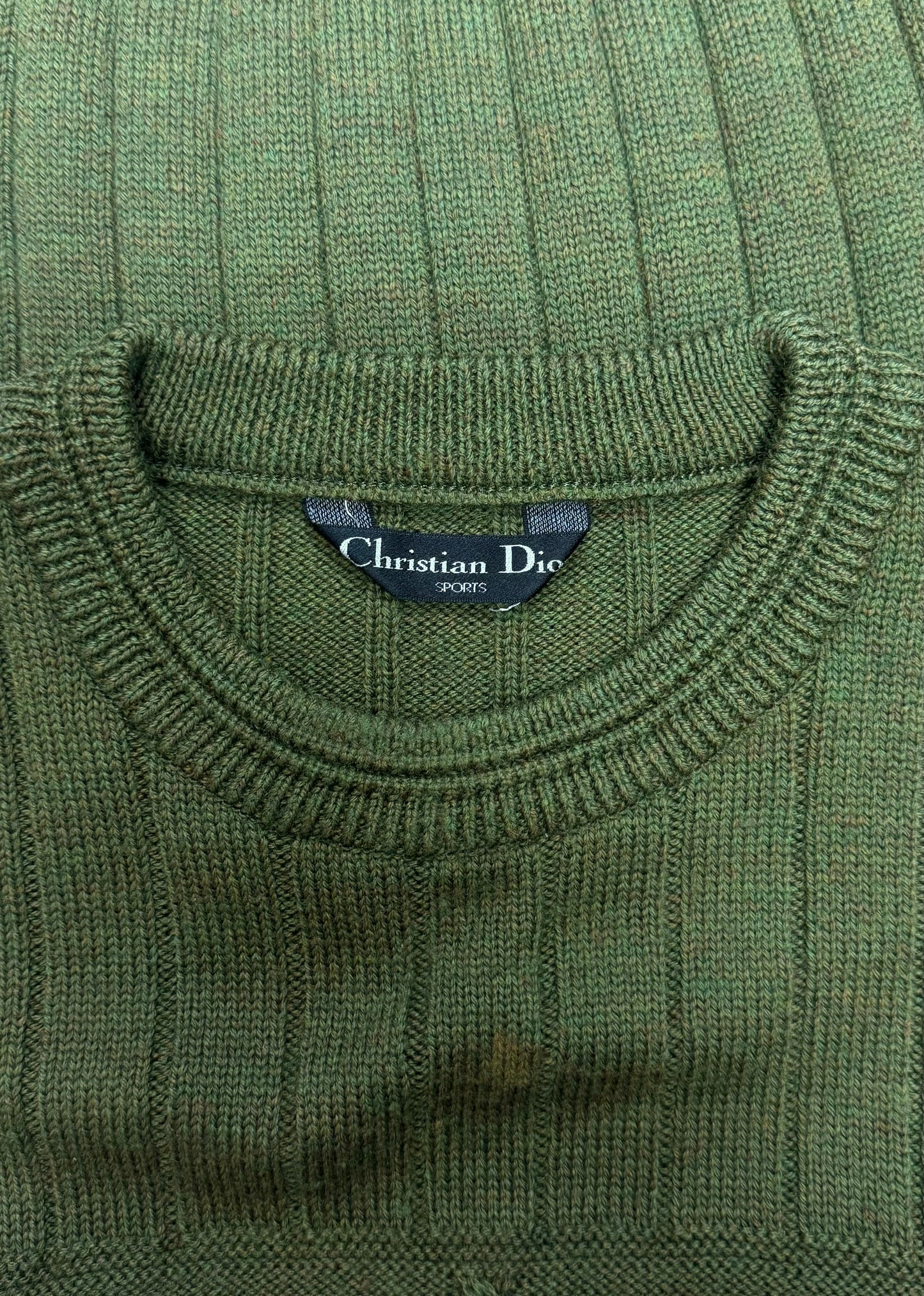 Vintage 90s Christian Dior Argyle Knit Sweater