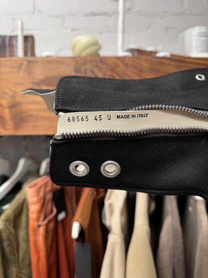 2024 Rick Owens Laceless High Tongue ‘Hollywood’ Black Canvas Sneakers