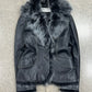 Balmain Genuine Fox Fur Lambskin Leather Jacket