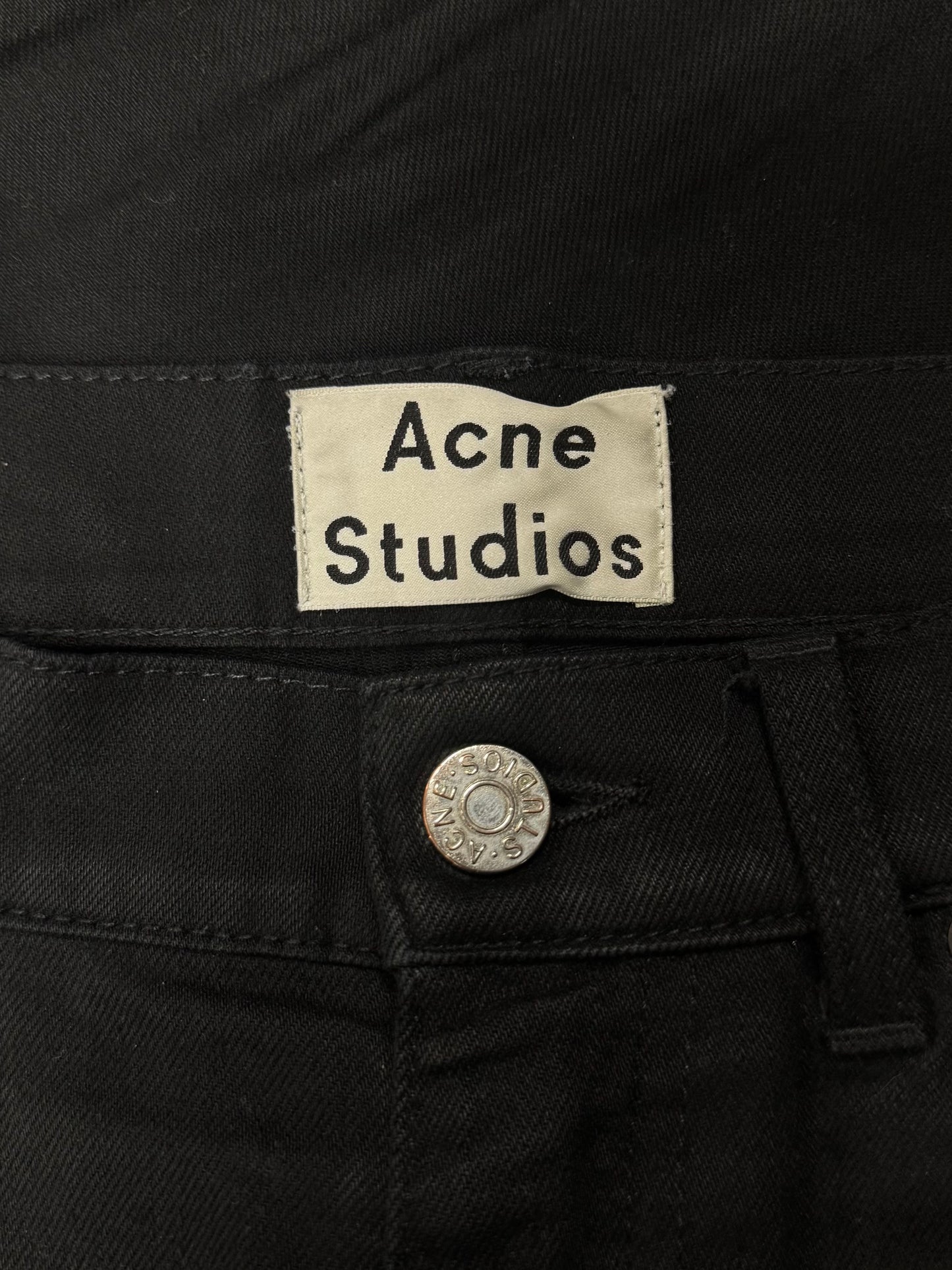 Acne Studios ‘Stay Cash’ Waxed Black Skinny Jeans