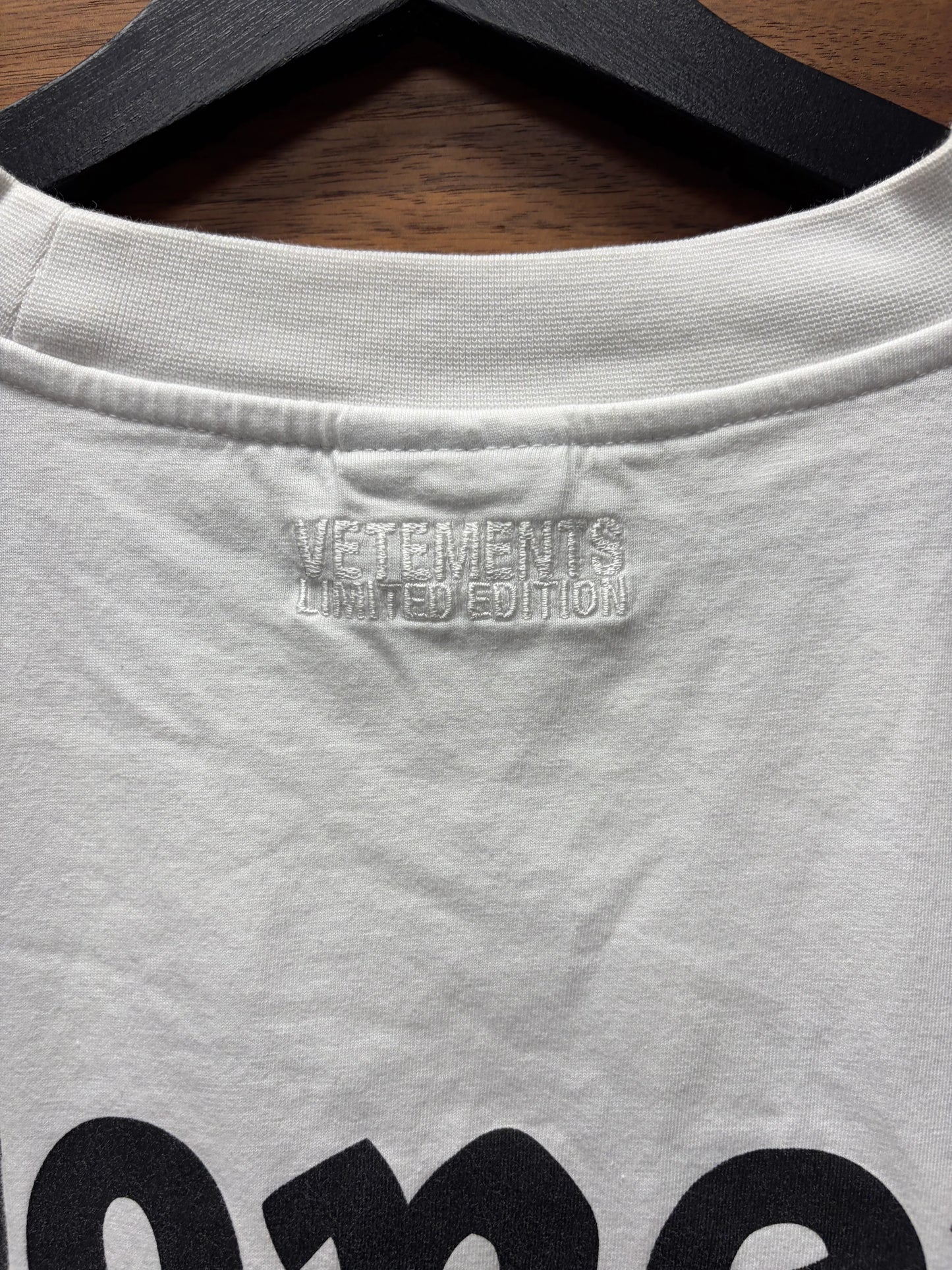 Vetements ‘Materialist’ Oversized White Graphic T-Shirt