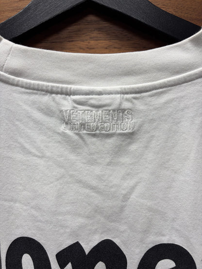 Vetements ‘Materialist’ Oversized White Graphic T-Shirt