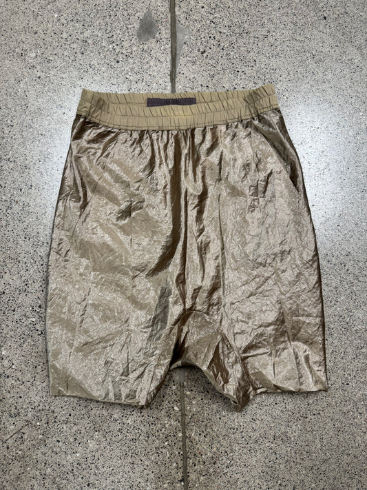 SS2013 Rick Owens ‘Island’ Gold Drop Crotch Shorts