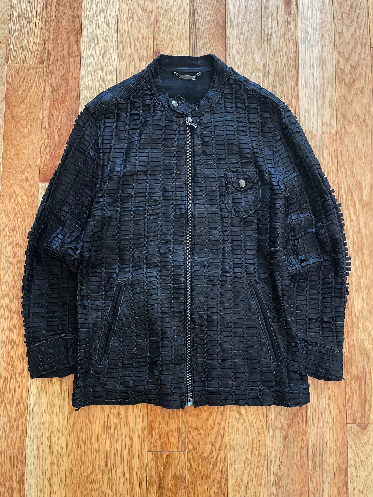 Unreleased Sample Dolce & Gabbana ‘Braided Leather’ Woven Lambskin Jacket