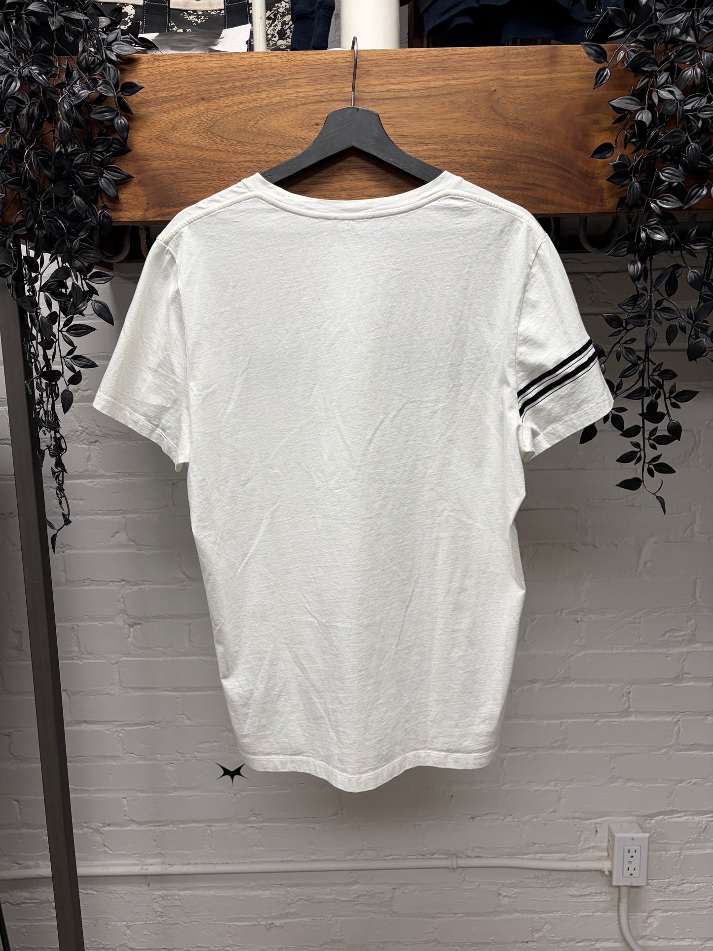 Balmain Embroidered ‘Slant’ Logo White T-Shirt