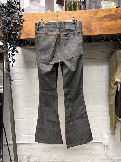 1999 Gucci by Tom Ford Grey Skinny Flared Leg Denim
