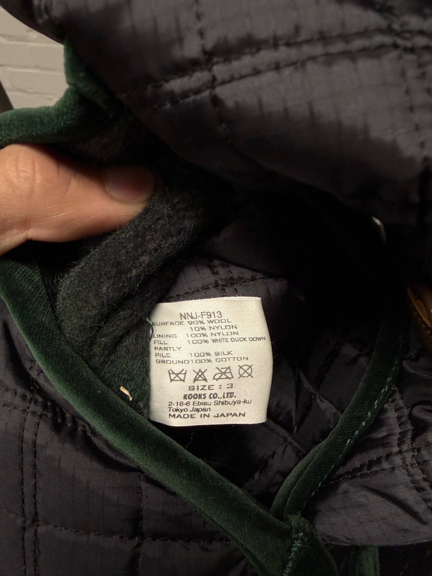 AW2009 Number (N)ine Reversible Wool/Quilted Liner Plaid Collared Jacket