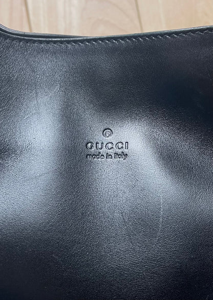 Vintage Gucci ‘Hobo’ Black Patent Leather Shoulder Bag