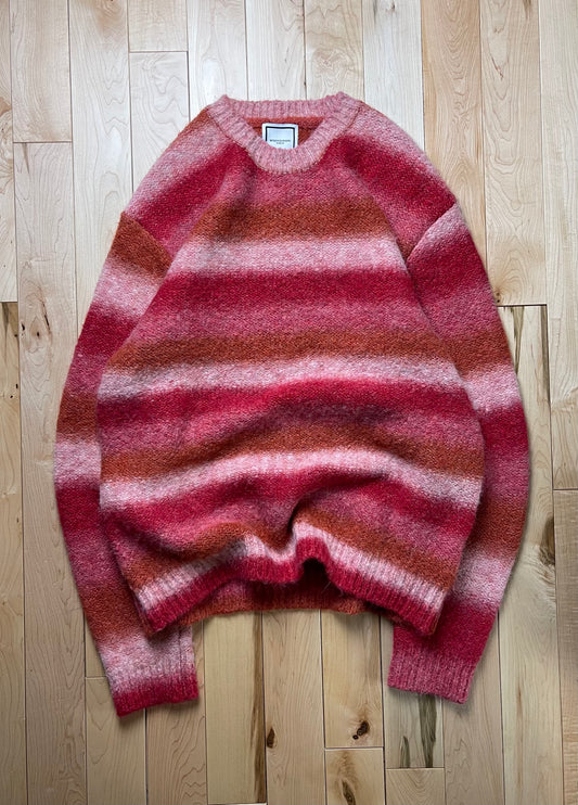 Wooyoungmi Pink Striped Wool Knit Sweater