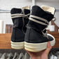 Rick Owens Black Canvas ‘Pentagram’ Lace Ramones