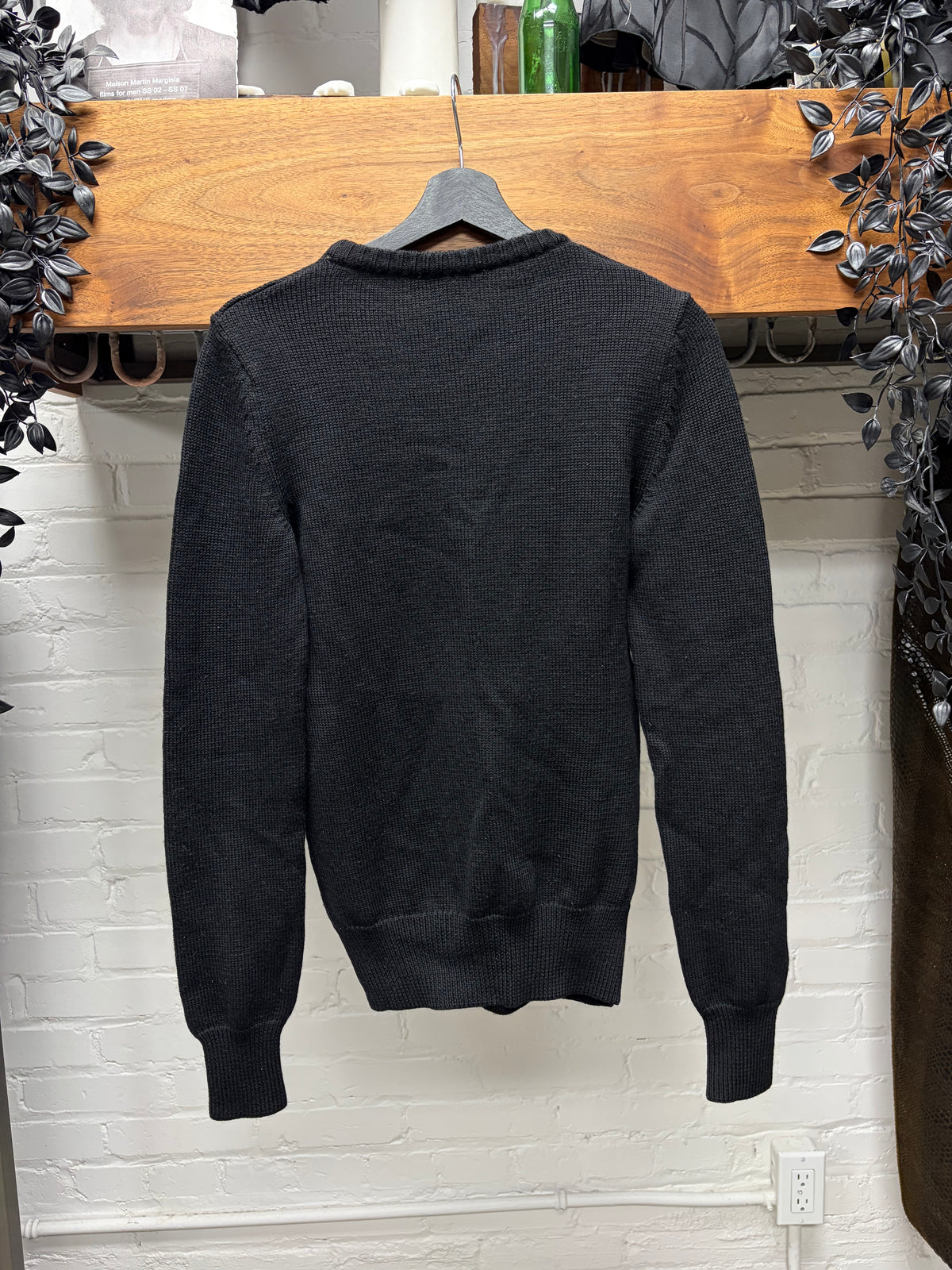 AW1999 Raf Simons ‘Disorder Incubation Isolation’ Black Cable Knit Sweater