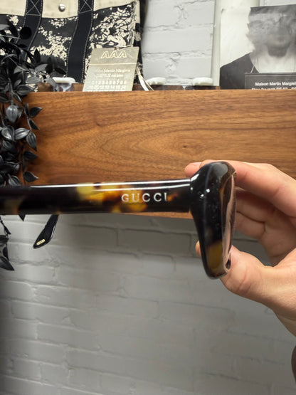 90s Gucci ‘Moda’ Tortoiseshell Brown Oval Sunglasses