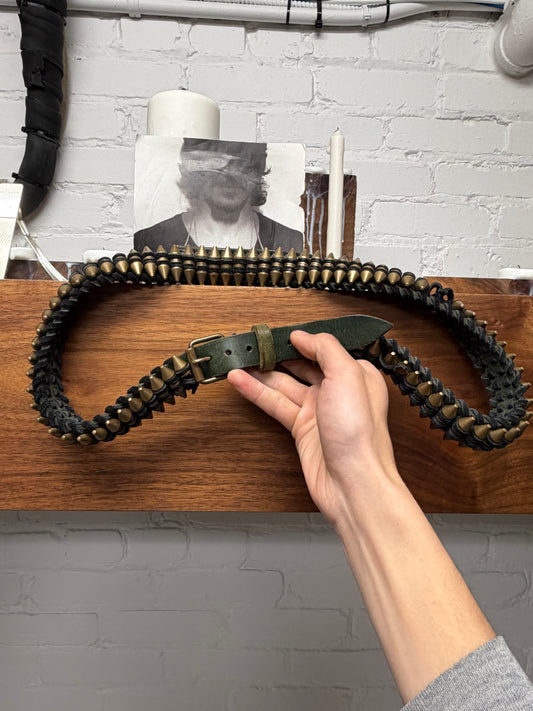 AW2010 Balmain by Christophe Decarnin ‘Bullet’ Braided Leather Belt