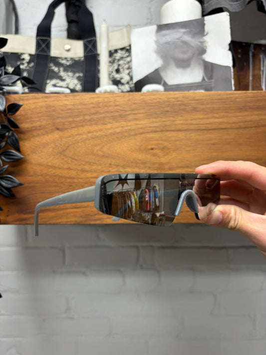 Balenciaga ‘Ski’ Grey/Black Rimless Sleek Sunglasses