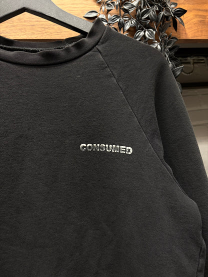 SS2003 Raf Simons ‘Consumed’ Commodity Black/Red Script Sweatshirt