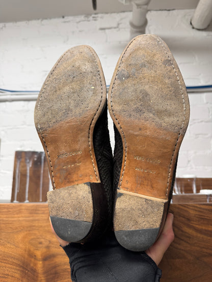 SS2002 Helmut Lang ‘Perch Skin’ Fish Leather Pointed Toe Boots.