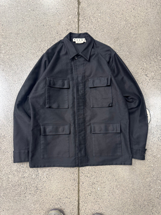 SS2020 Marni Black M-65 Black Cotton Military Field Jacket