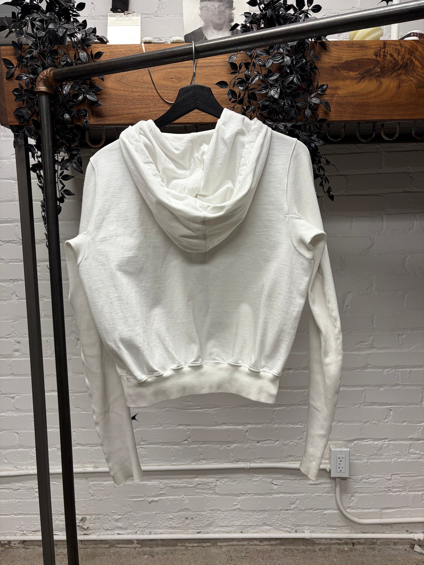 SS2020 Rick Owens Chalk White ‘Jason’ Zip Up Hoodie