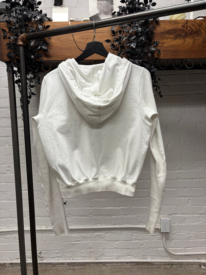 SS2020 Rick Owens Chalk White ‘Jason’ Zip Up Hoodie