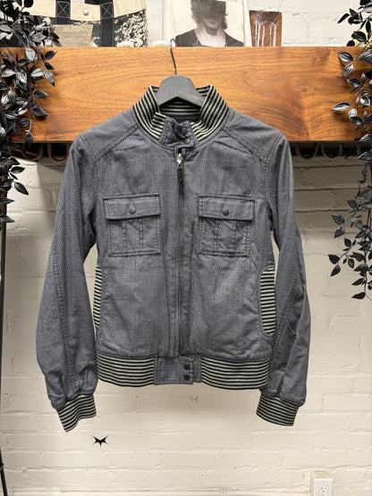 Hysteric Glamour Houndstooth Grey Bomber Jacket