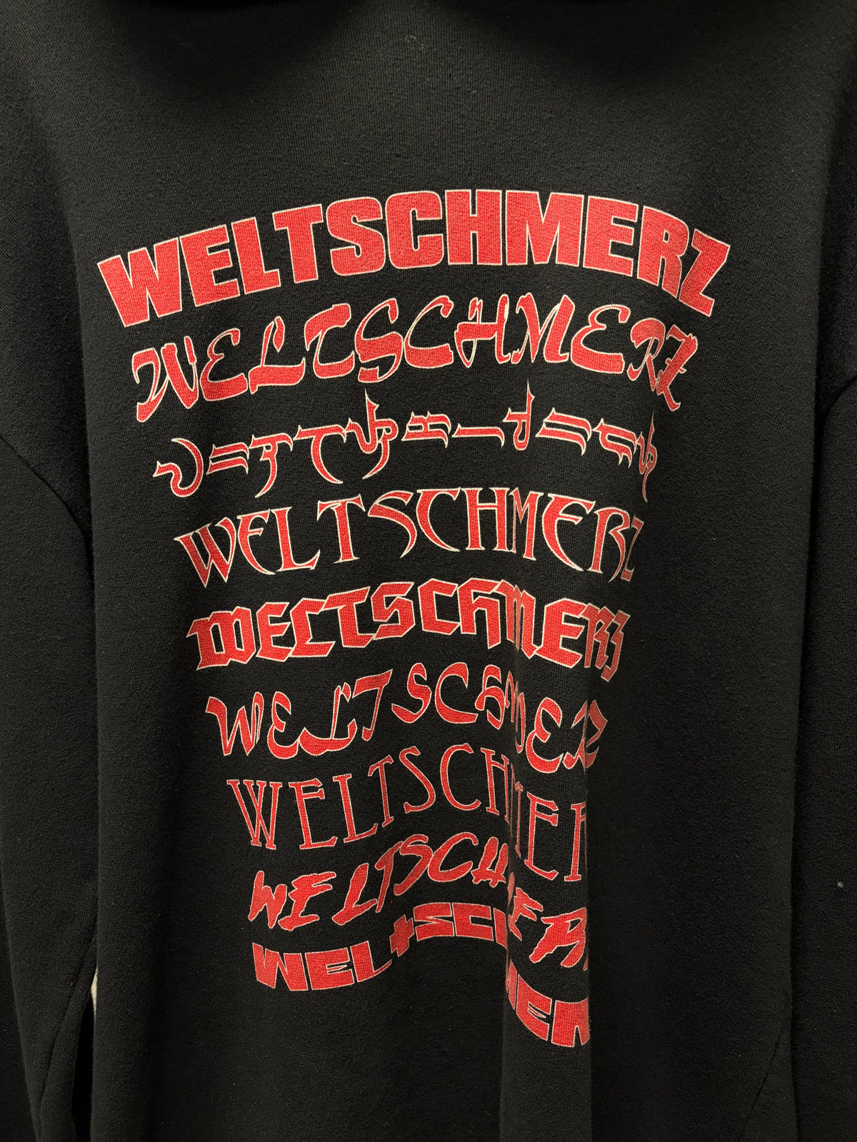 SS2018 Vetements ‘Zurich’ Black/Red Pullover Hoodie