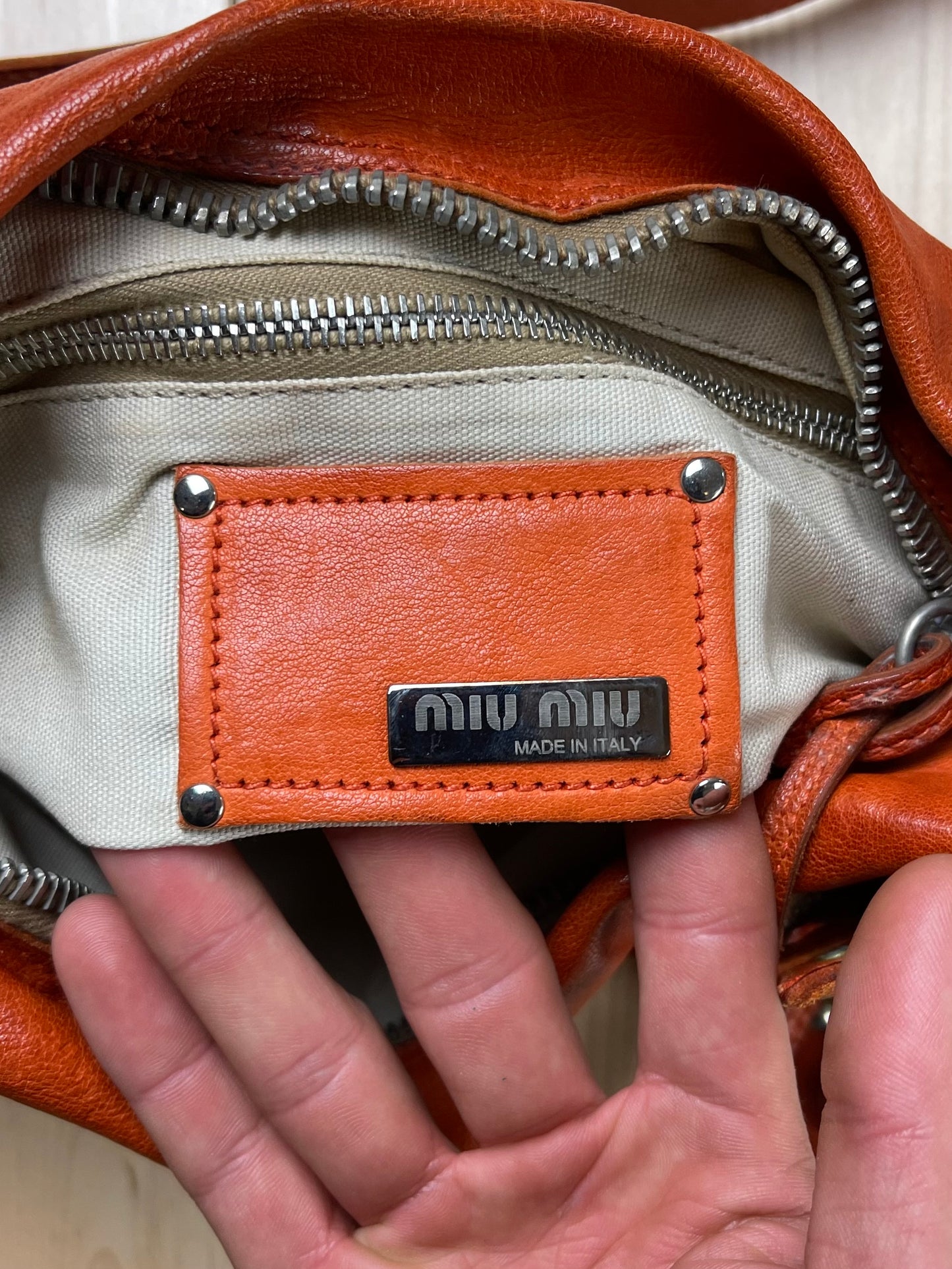 Spring Summer 2005 Miu Miu Orange  Floral Shoulder Bag