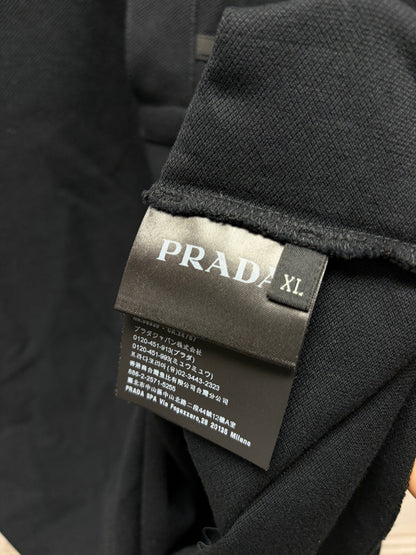 Prada ‘Sport Logo’ Black/Red Cotton Polo