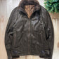 Tornado Mart Fur Trim Brown Collared Zip-Up Jacket