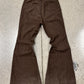 AW2023 Rick Owens ‘Luxor’ Bolans Chocolate Brown Flared Leg Denim
