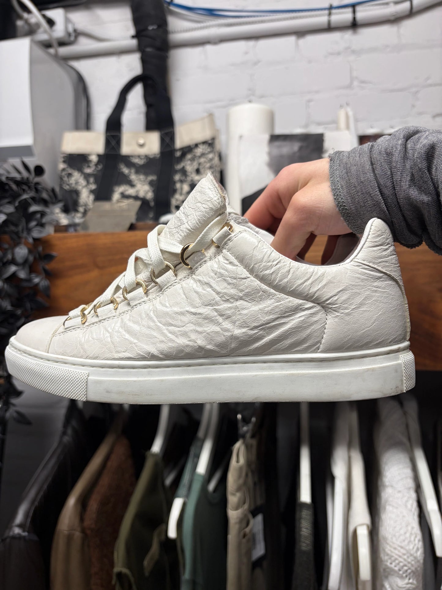Balenciaga White ‘Arena’ Low Top Sneakers