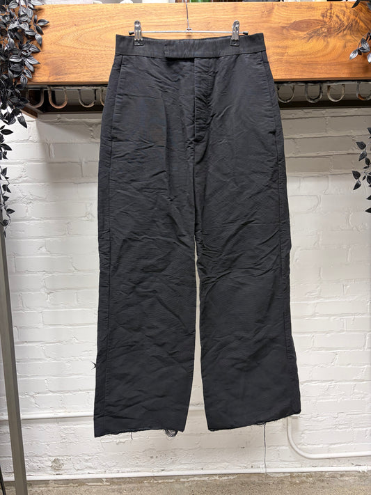 SS2018 Rick Owens ‘Dirt’ Distressed Black Wide Leg ‘Security’ Trousers