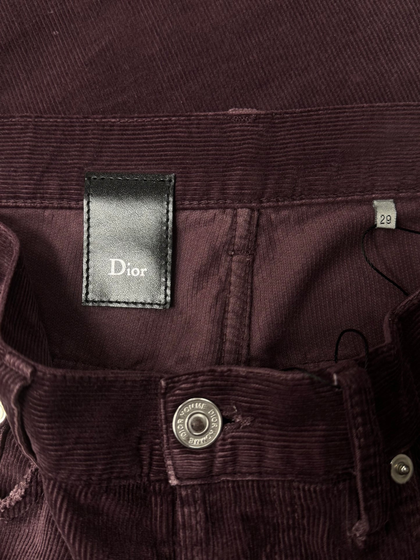 Dior Homme ‘Oxblood’ Red Corudroy Slim/Skinny Bottoms