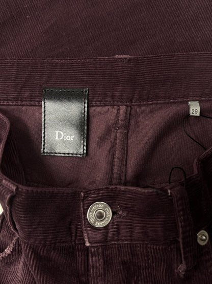 Dior Homme ‘Oxblood’ Red Corudroy Slim/Skinny Bottoms
